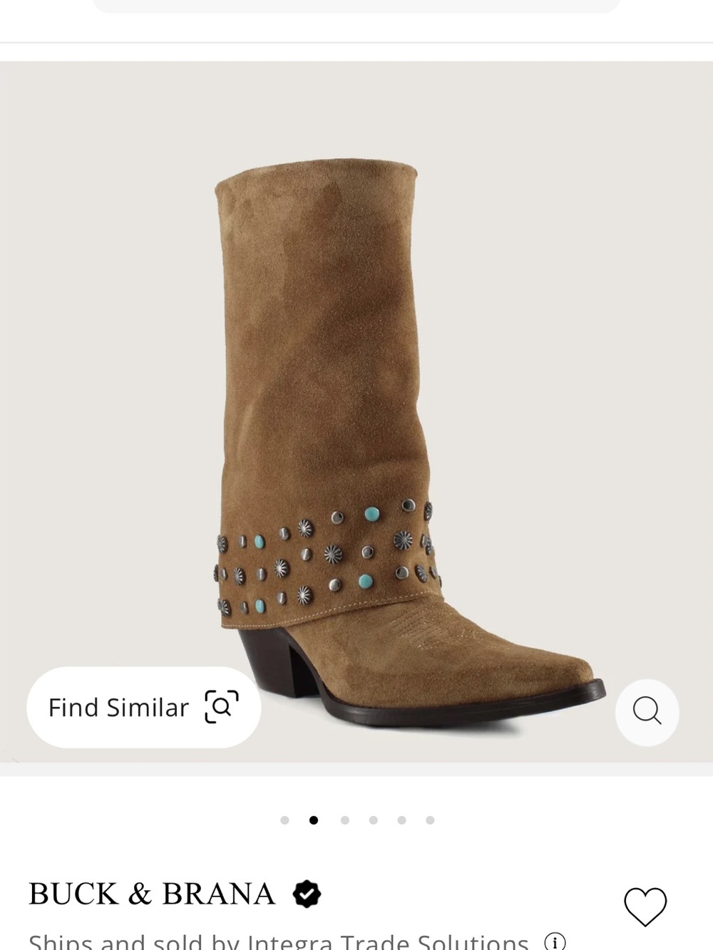 NWT Buck & Brana Suede Cowboy Boots